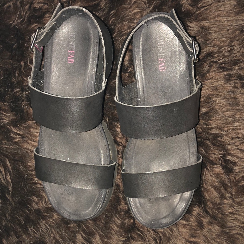 JustFab platform sandals